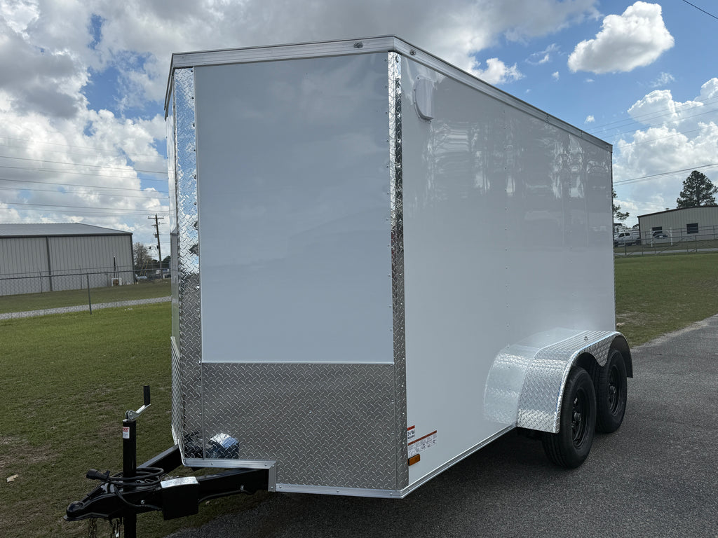 6X12TA White Standard Trailer