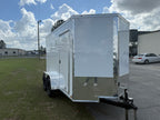 6X12TA White Standard Trailer