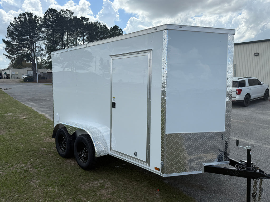 6X12TA White Standard Trailer