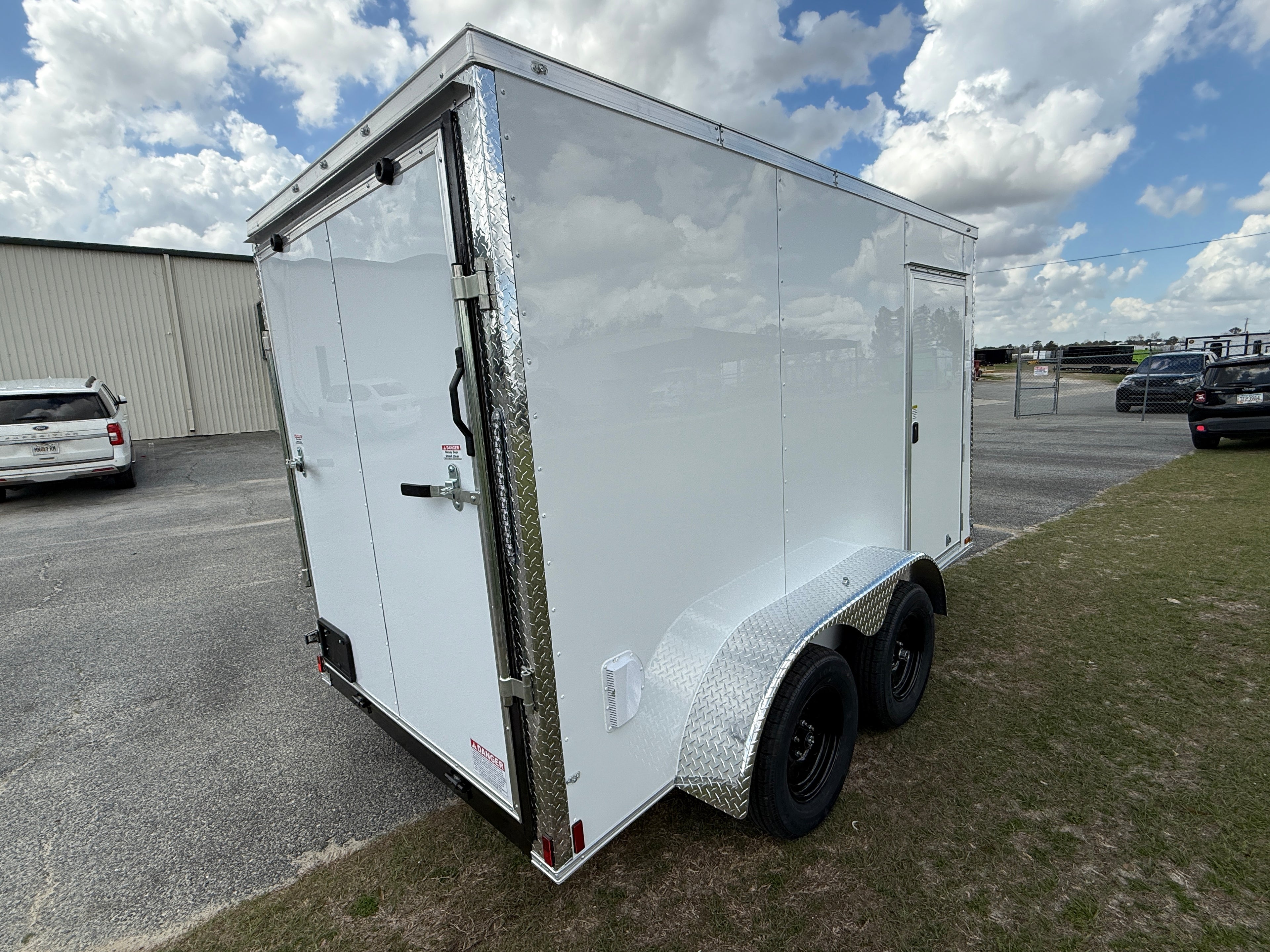 6X12TA White Standard Trailer