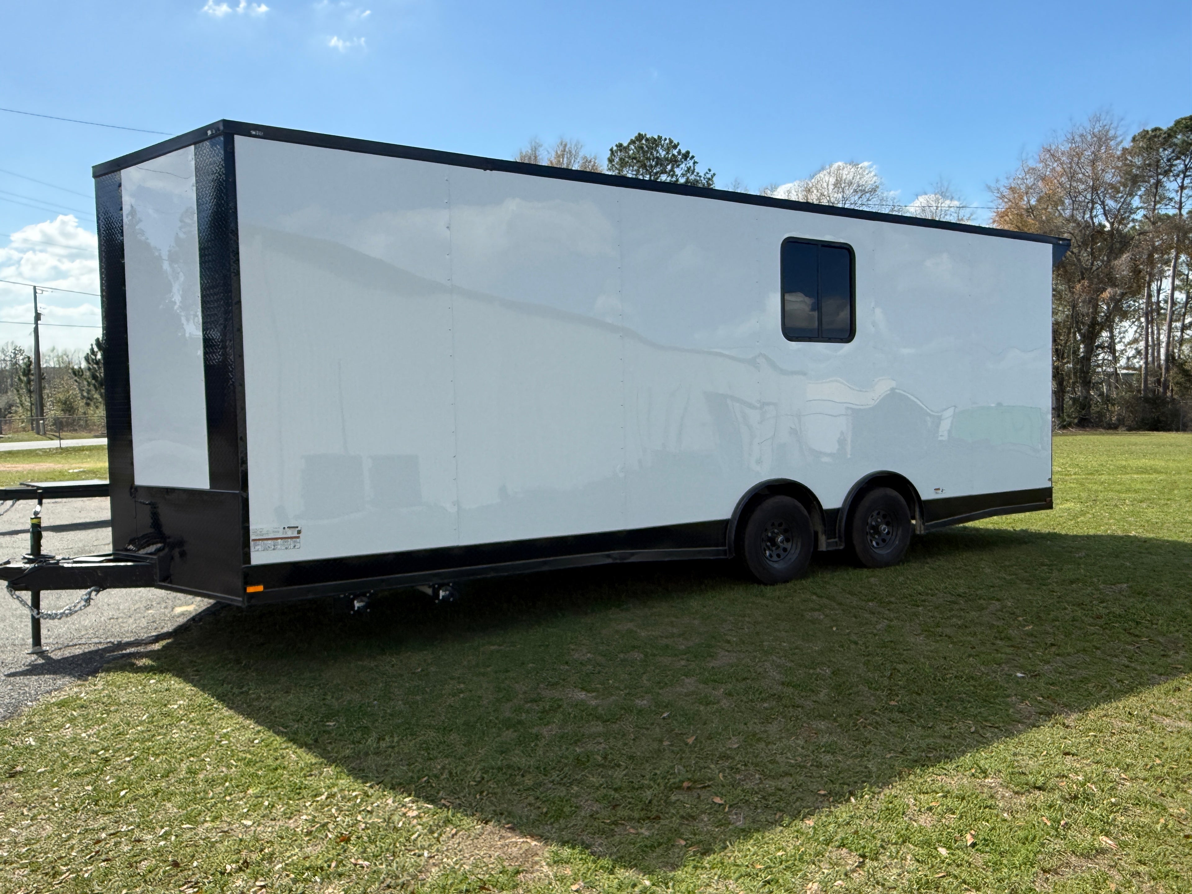 8.5X24TA3 White Race Ready Trailer