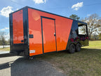 8.5X20TA Orange & Black Concession Porch Trailer