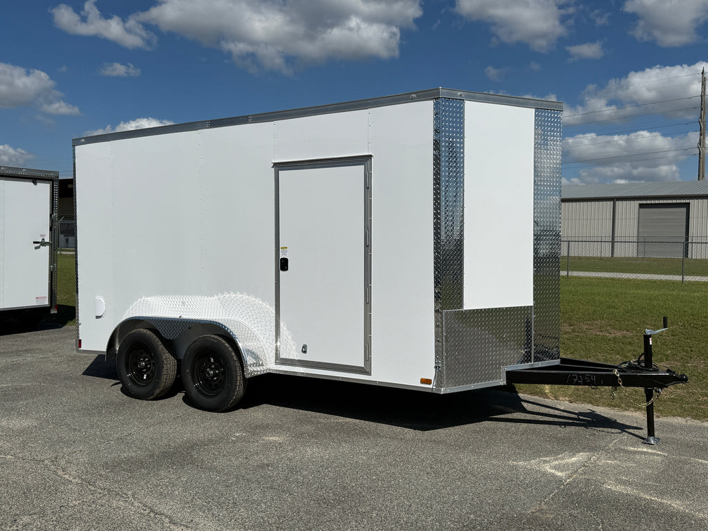 7X14TA White Standard Trailer