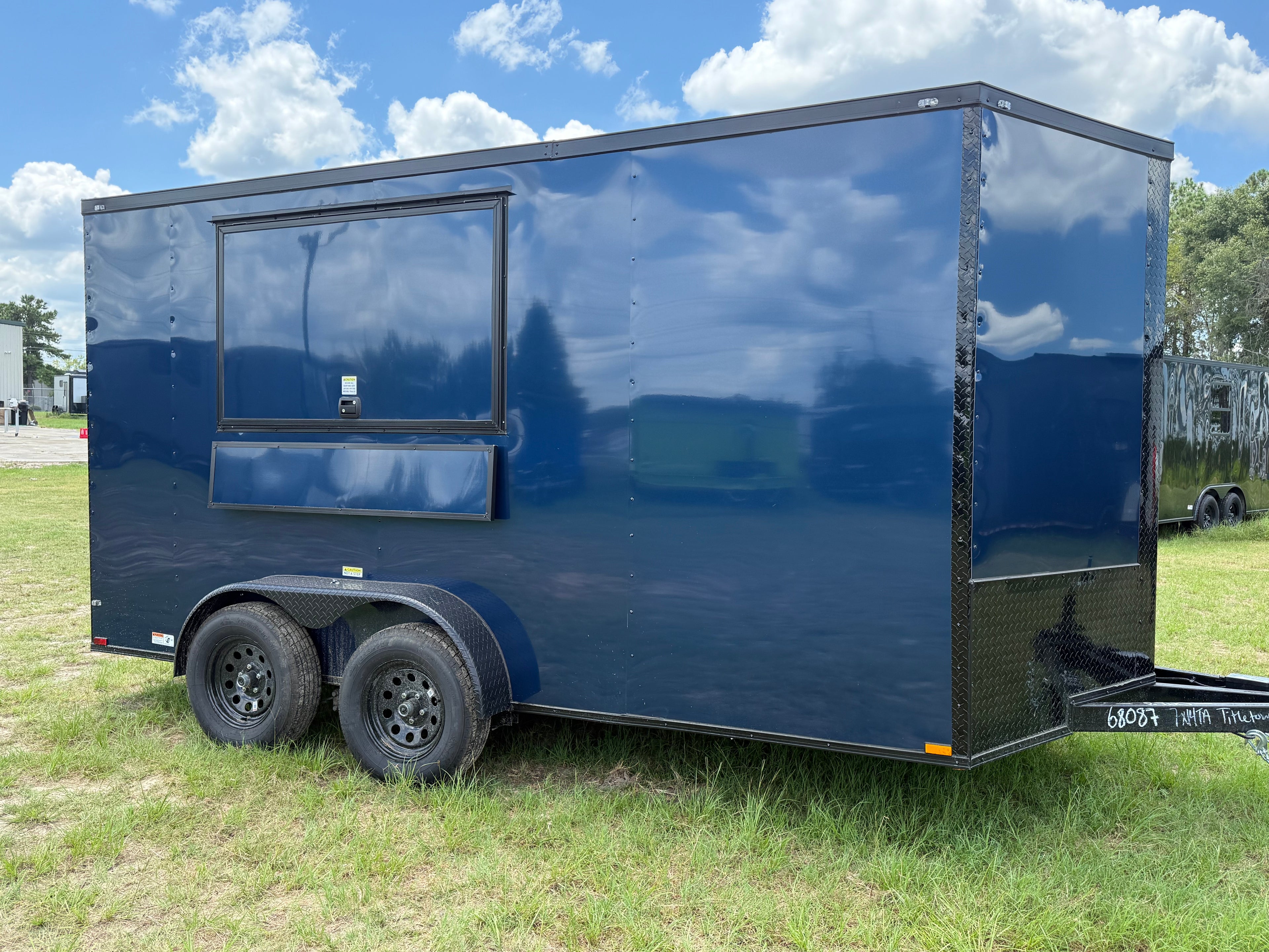 7X14TA Indigo Blue Concession Trailer