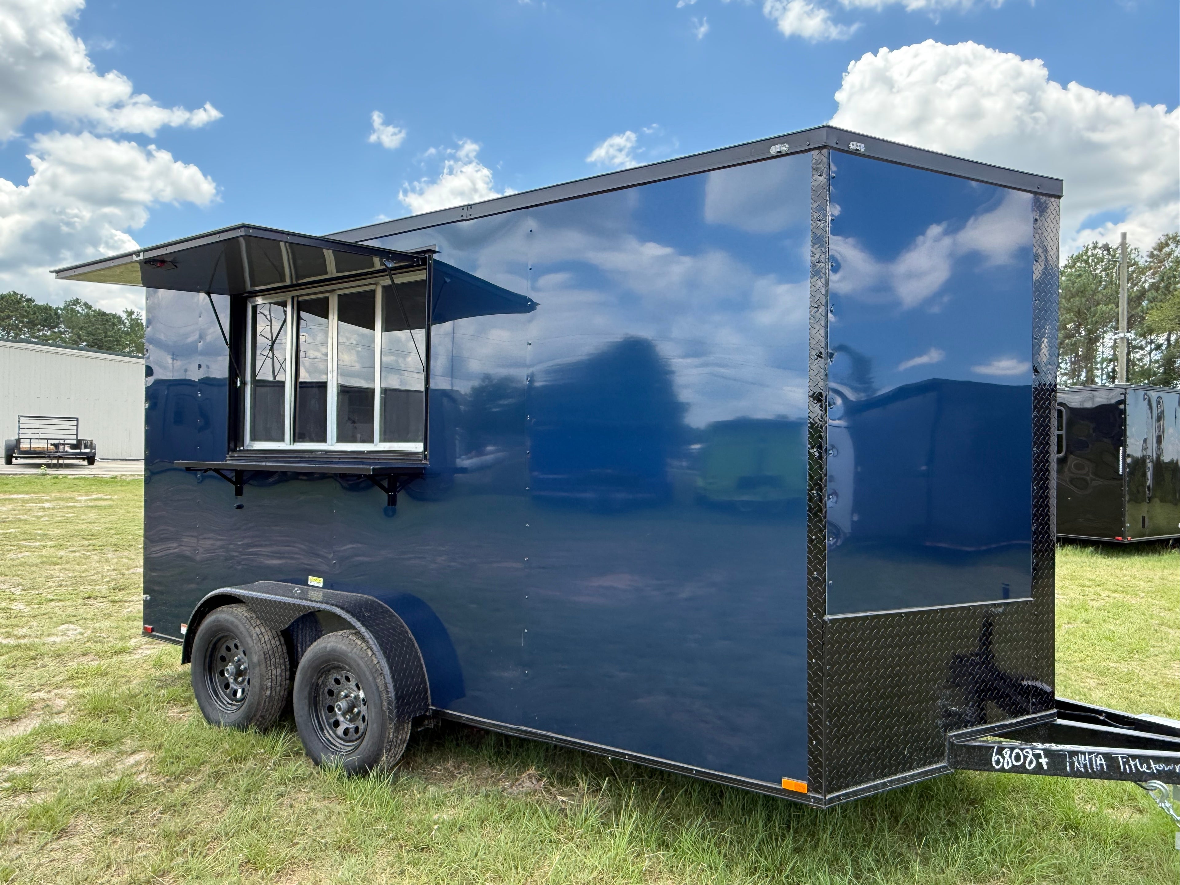 7X14TA Indigo Blue Concession Trailer