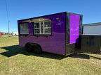 8.5x14 Purple Beverage Concession Trailer