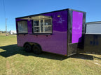 8.5x14 Purple Beverage Concession Trailer