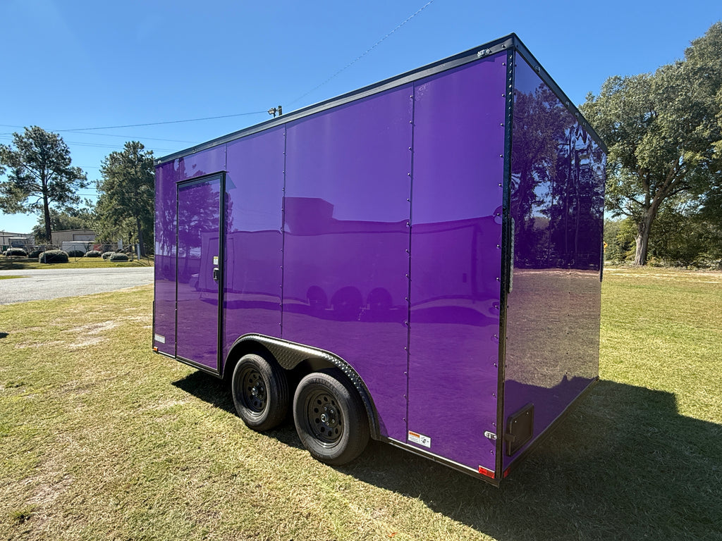 8.5x14 Purple Beverage Concession Trailer