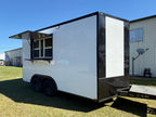 8.5X14 White Beverage Trailer Coffee