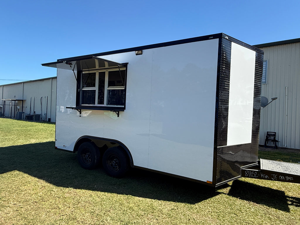 8.5X14 White Beverage Trailer Coffee