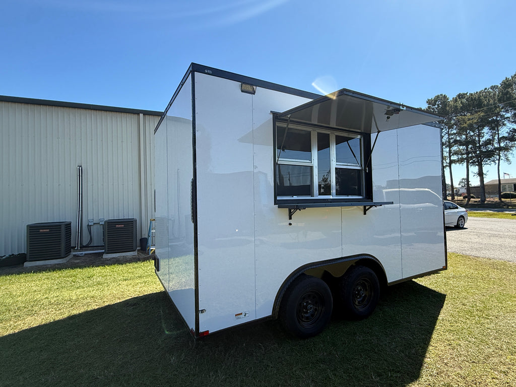 8.5X14 White Beverage Trailer Coffee