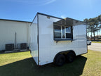 8.5X14 White Beverage Trailer Coffee