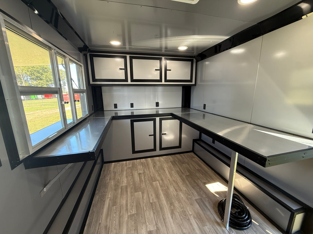 8.5X14 White Beverage Trailer Coffee