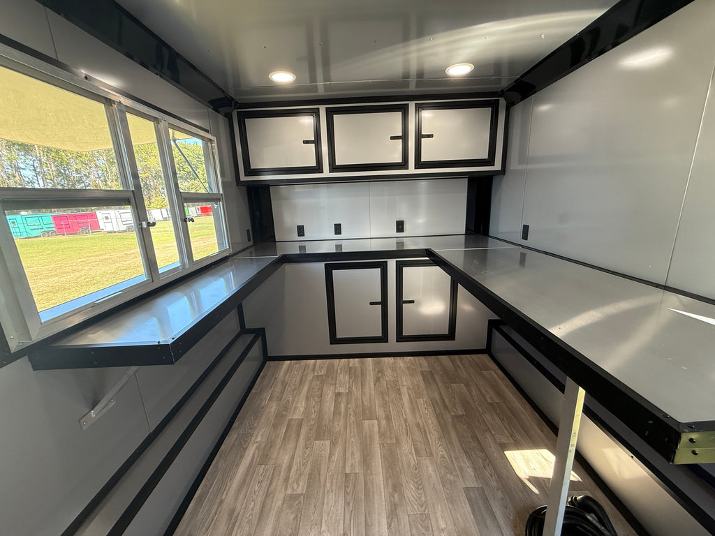 8.5X14 White Beverage Trailer Coffee