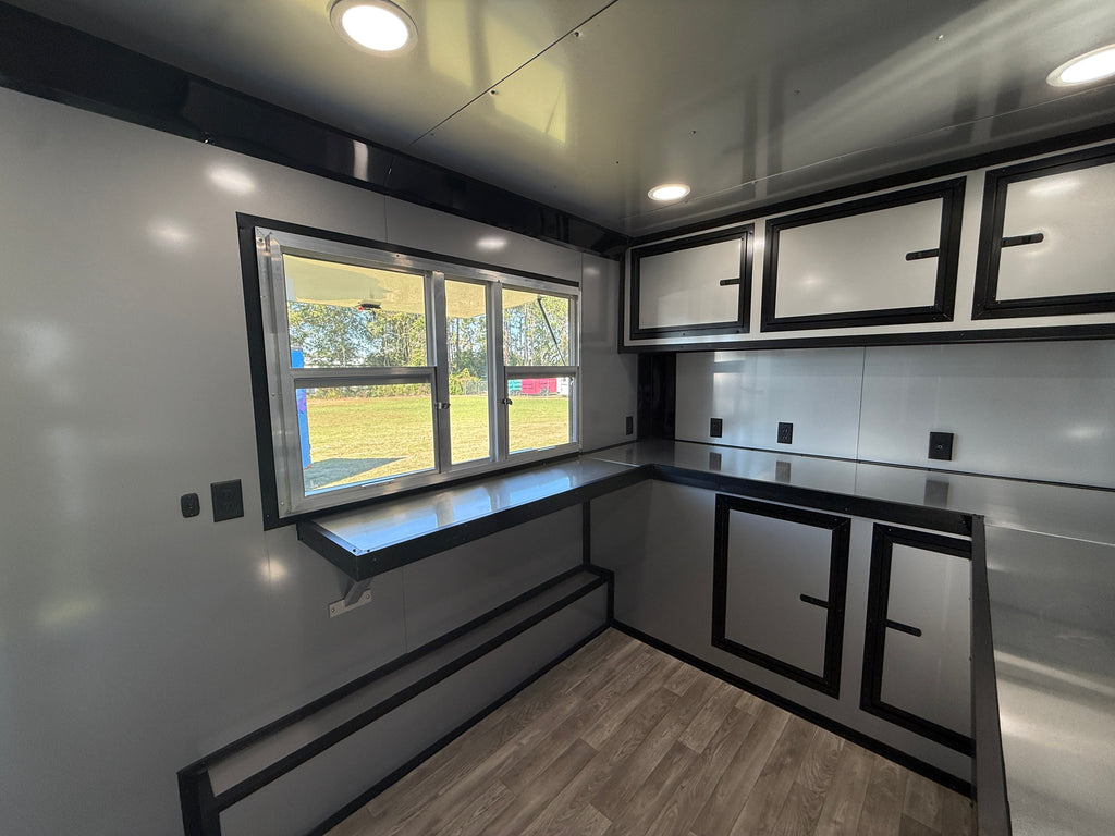 8.5X14 White Beverage Trailer Coffee