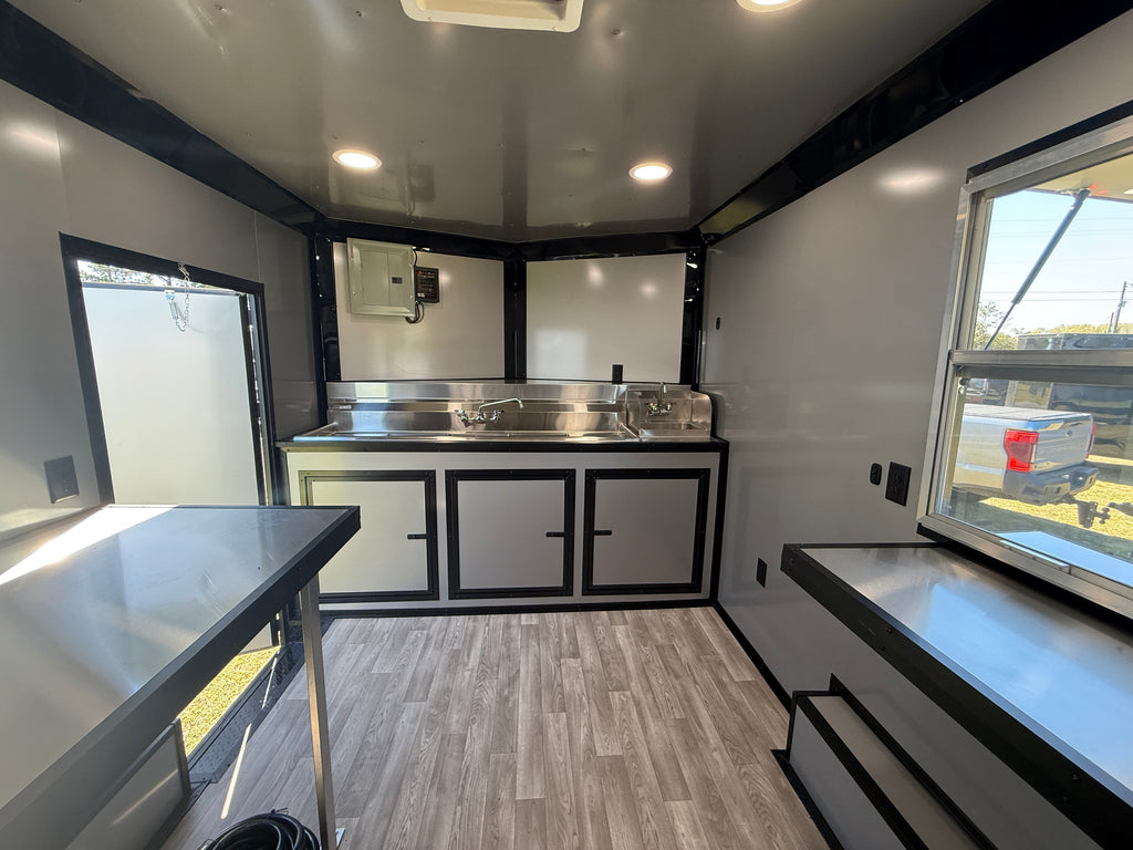 8.5X14 White Beverage Trailer Coffee