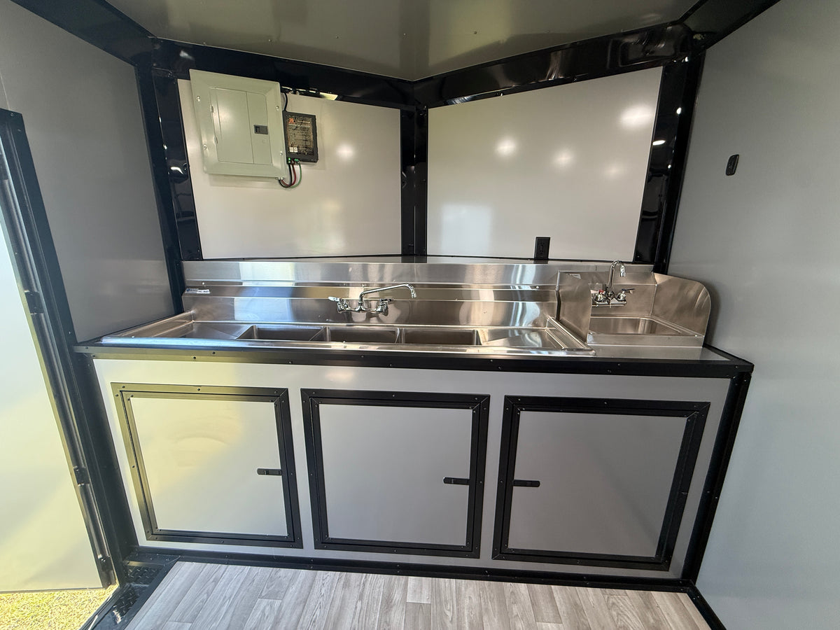 8.5X14 White Beverage Trailer Coffee