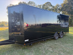 8.5x24TA  Black Race Ready Trailer | Full Bathroom