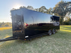 8.5x24TA  Black Race Ready Trailer | Full Bathroom