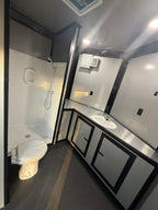 8.5x24TA  Black Race Ready Trailer | Full Bathroom