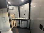 8.5x24TA  Black Race Ready Trailer | Full Bathroom