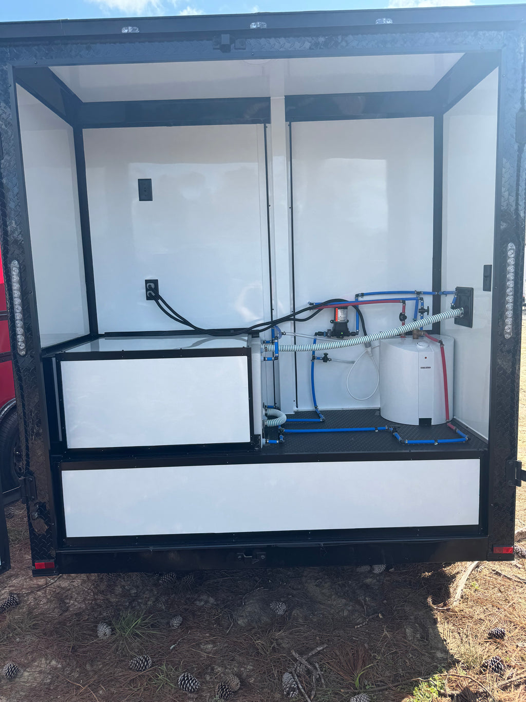 7X14TA Red Pet Grooming Trailer