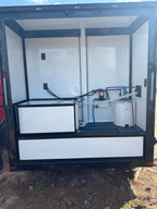 7X14TA Red Pet Grooming Trailer