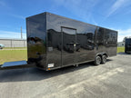 8.5X24TA3 Black Gullwing Porch Trailer
