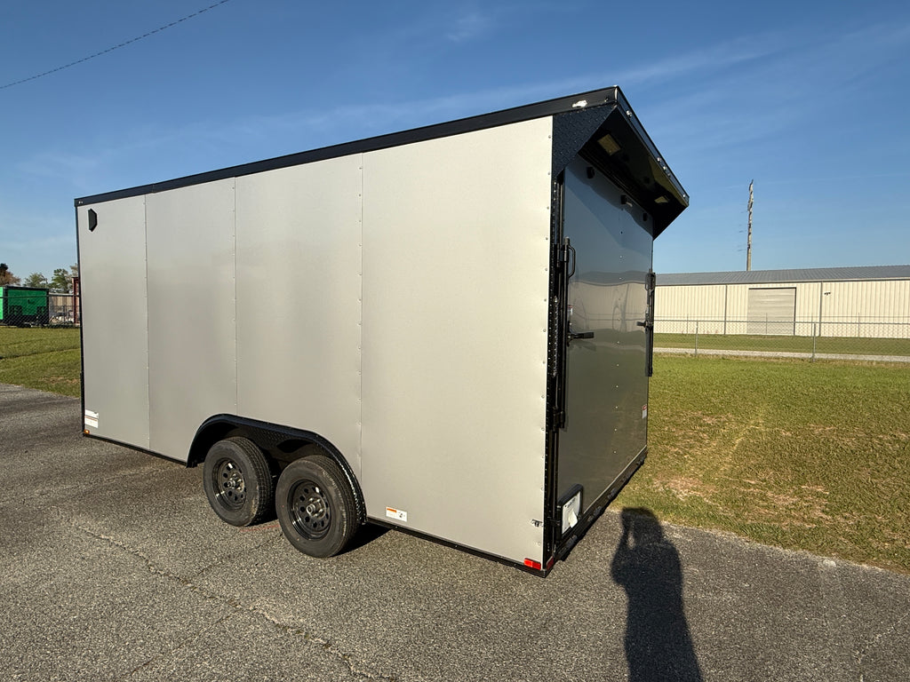 8.5X16TA Silver Car Hauler Trailer
