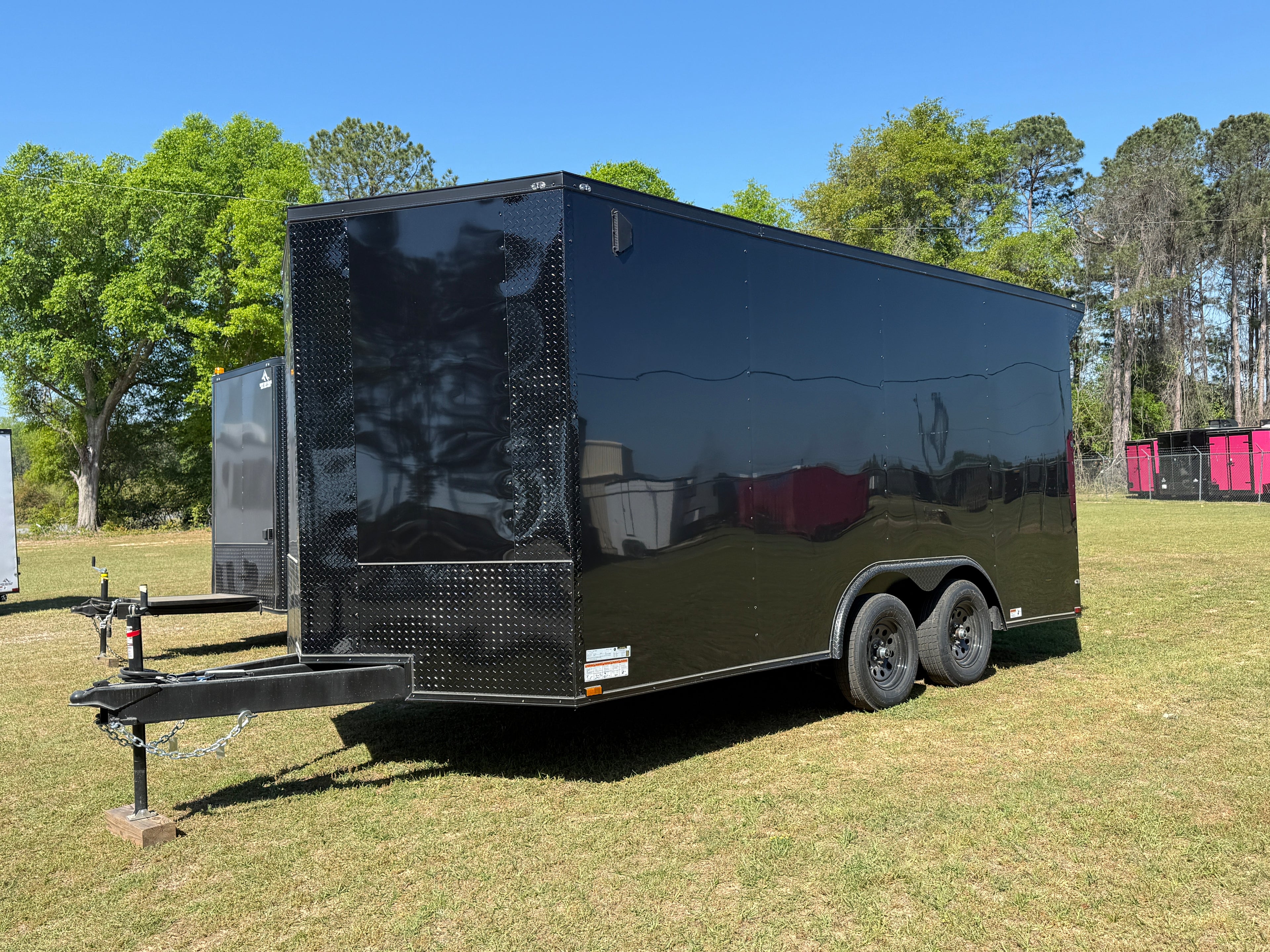8.5X16TA Black Car Hauler Trailer