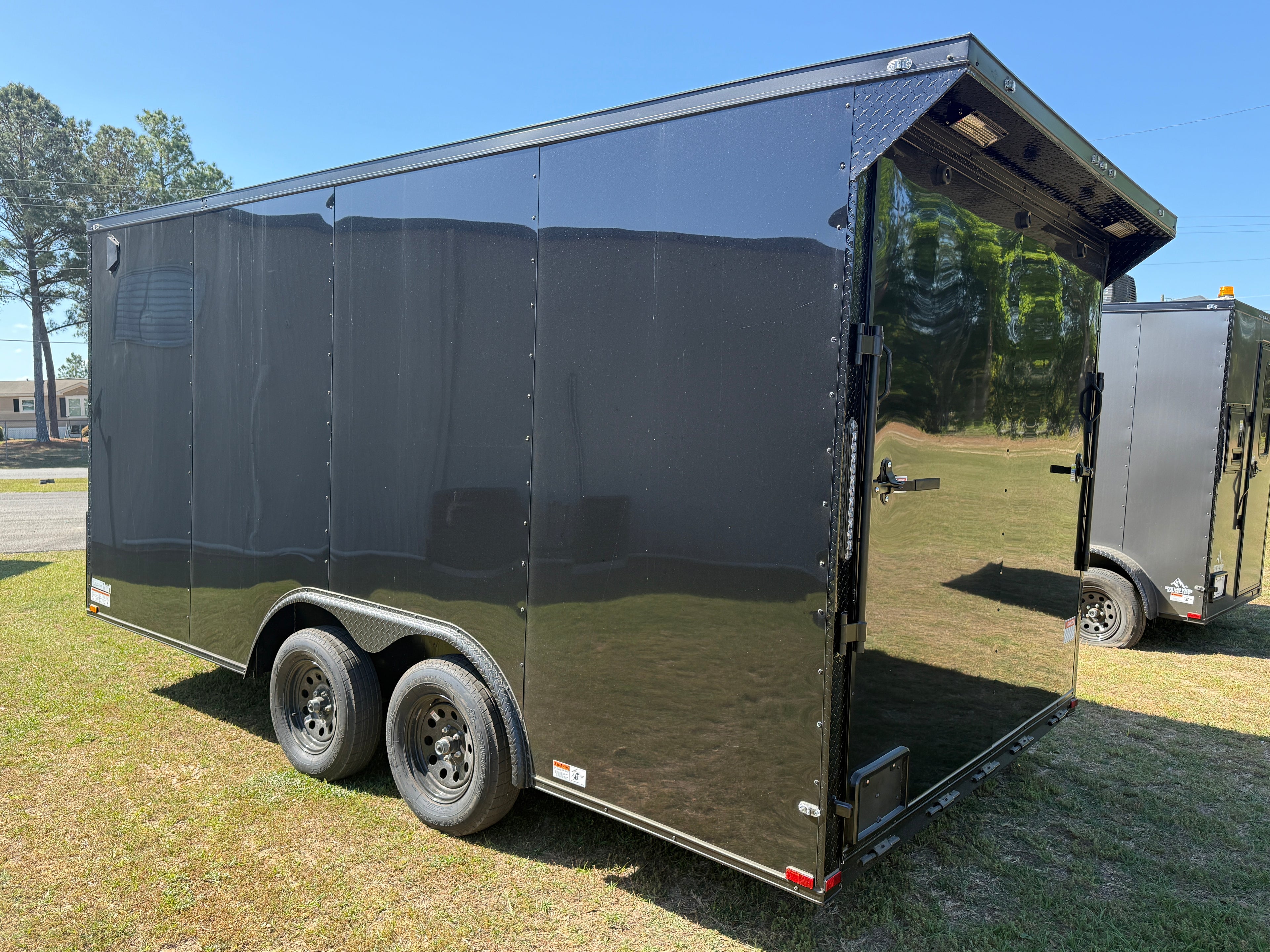 8.5X16TA Black Car Hauler Trailer