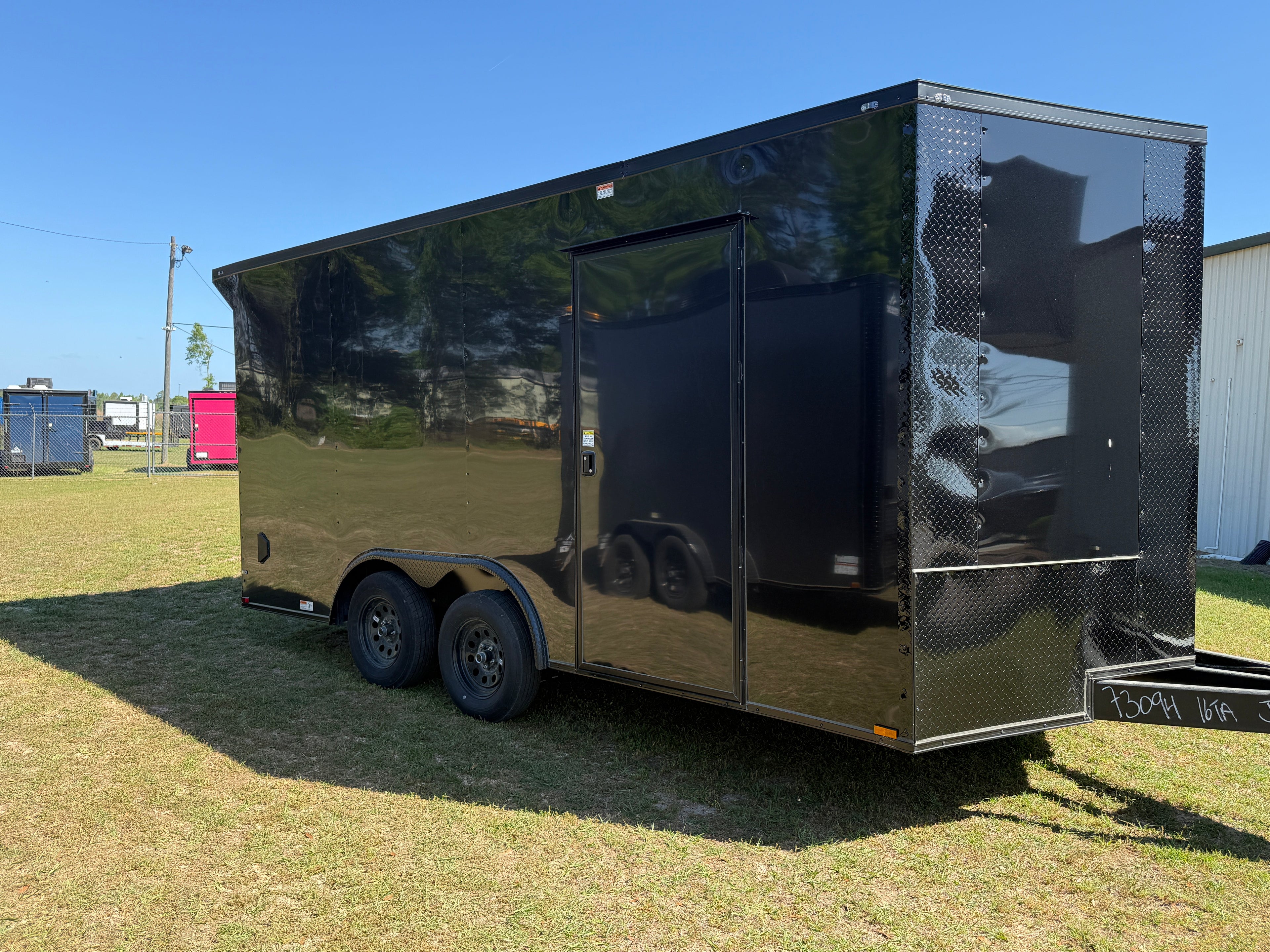 8.5X16TA Black Car Hauler Trailer
