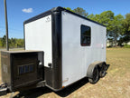 7X12TA White Dog Grooming Trailer