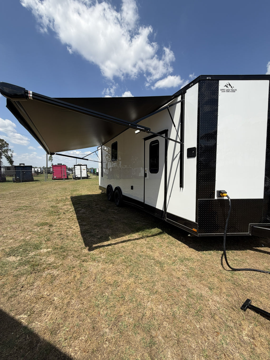 8.5X24TA3 White Race Ready Trailer