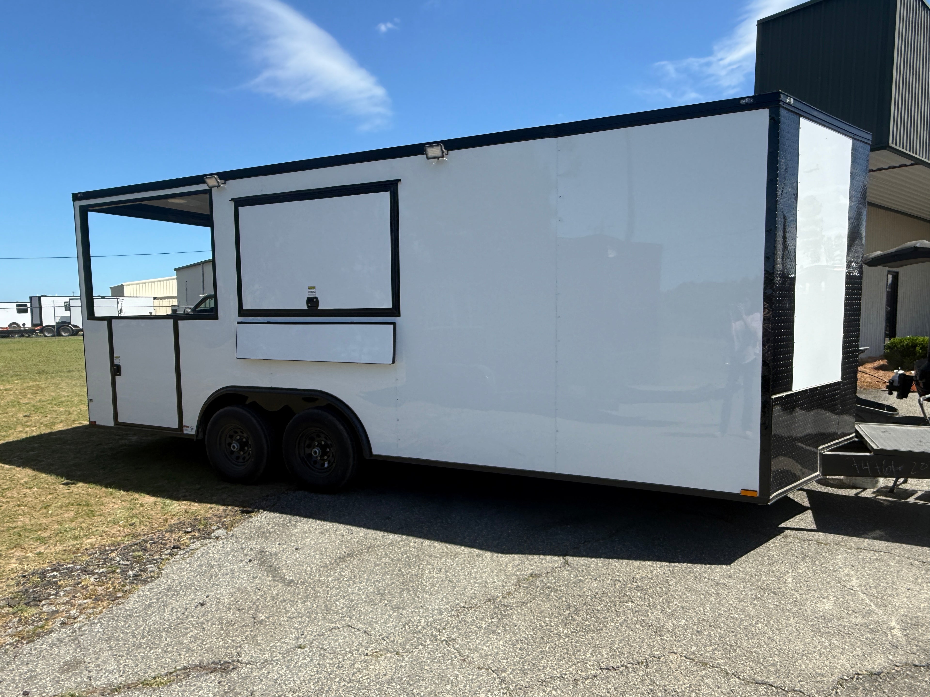 8.5X20TA White Concession Porch Trailer