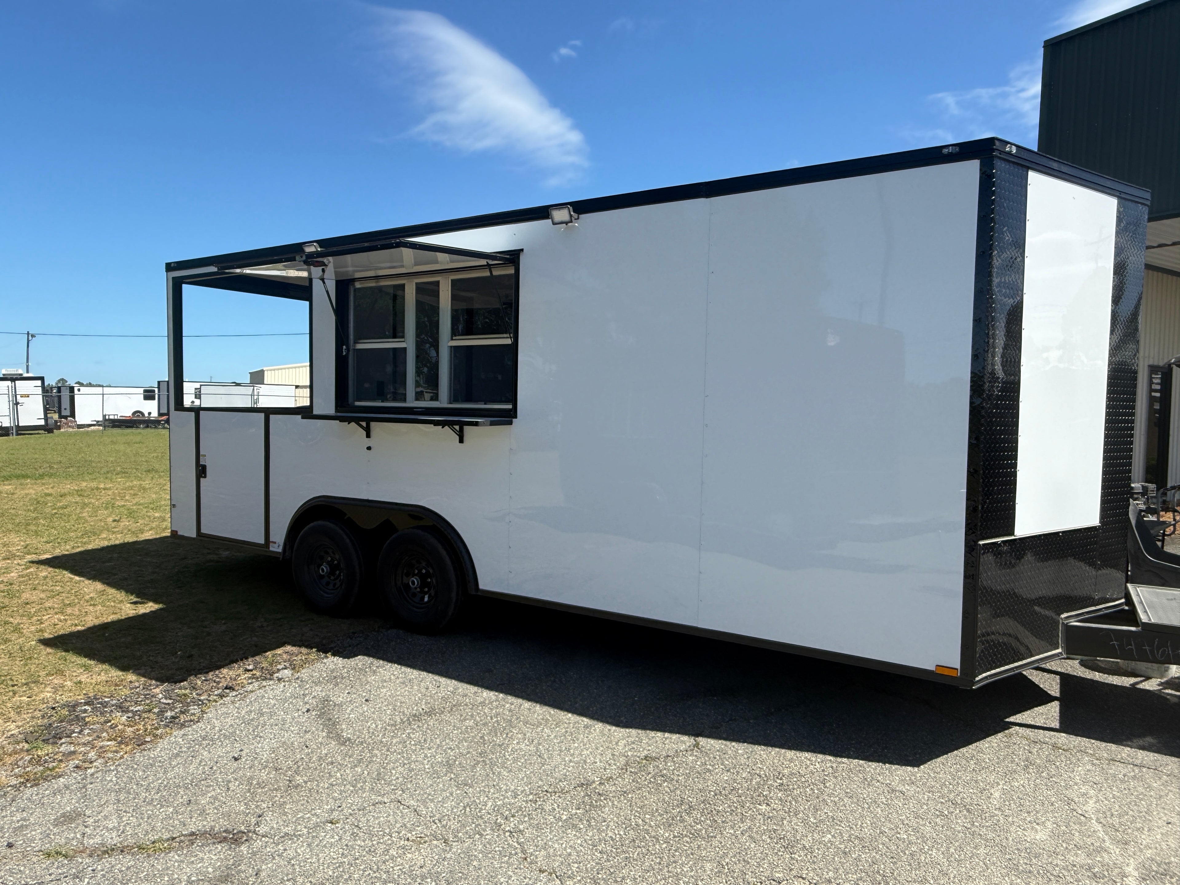 8.5X20TA White Concession Porch Trailer