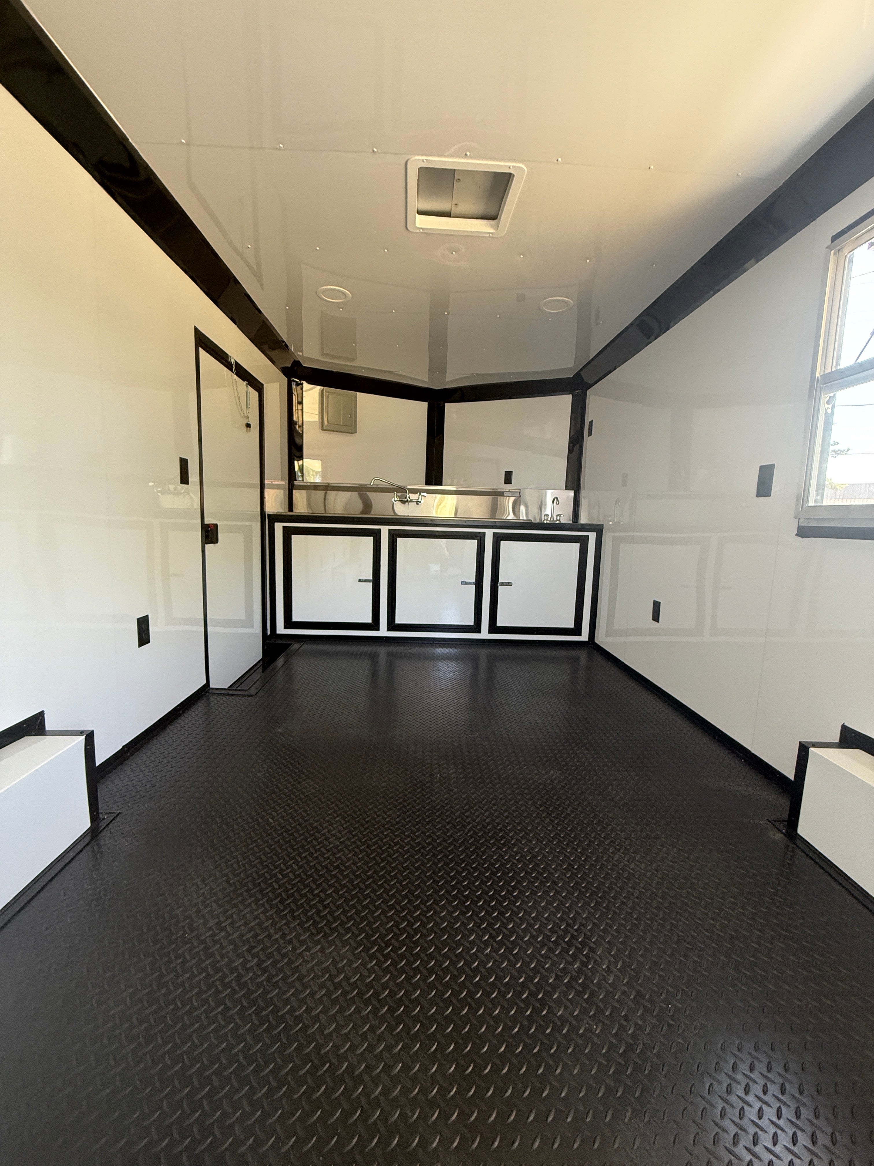 8.5X20TA White Concession Porch Trailer