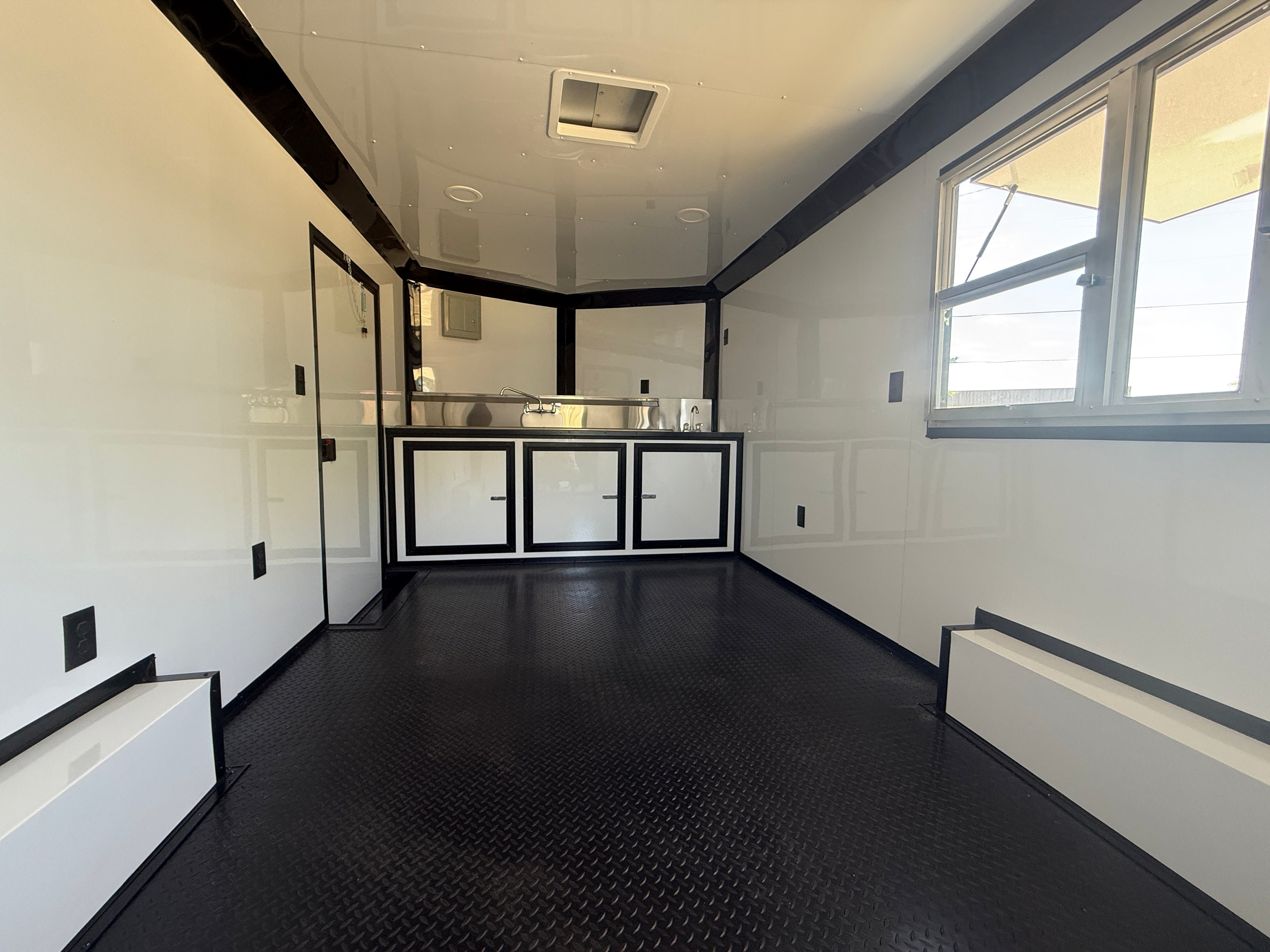8.5X20TA White Concession Porch Trailer