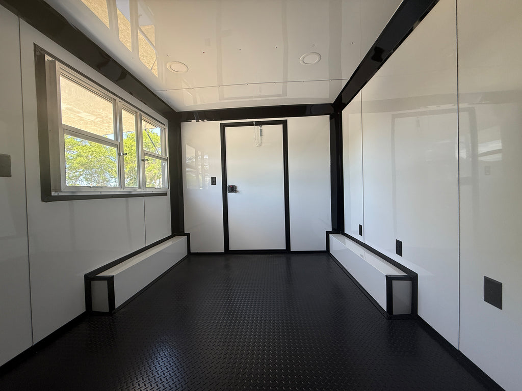 8.5X20TA White Concession Porch Trailer
