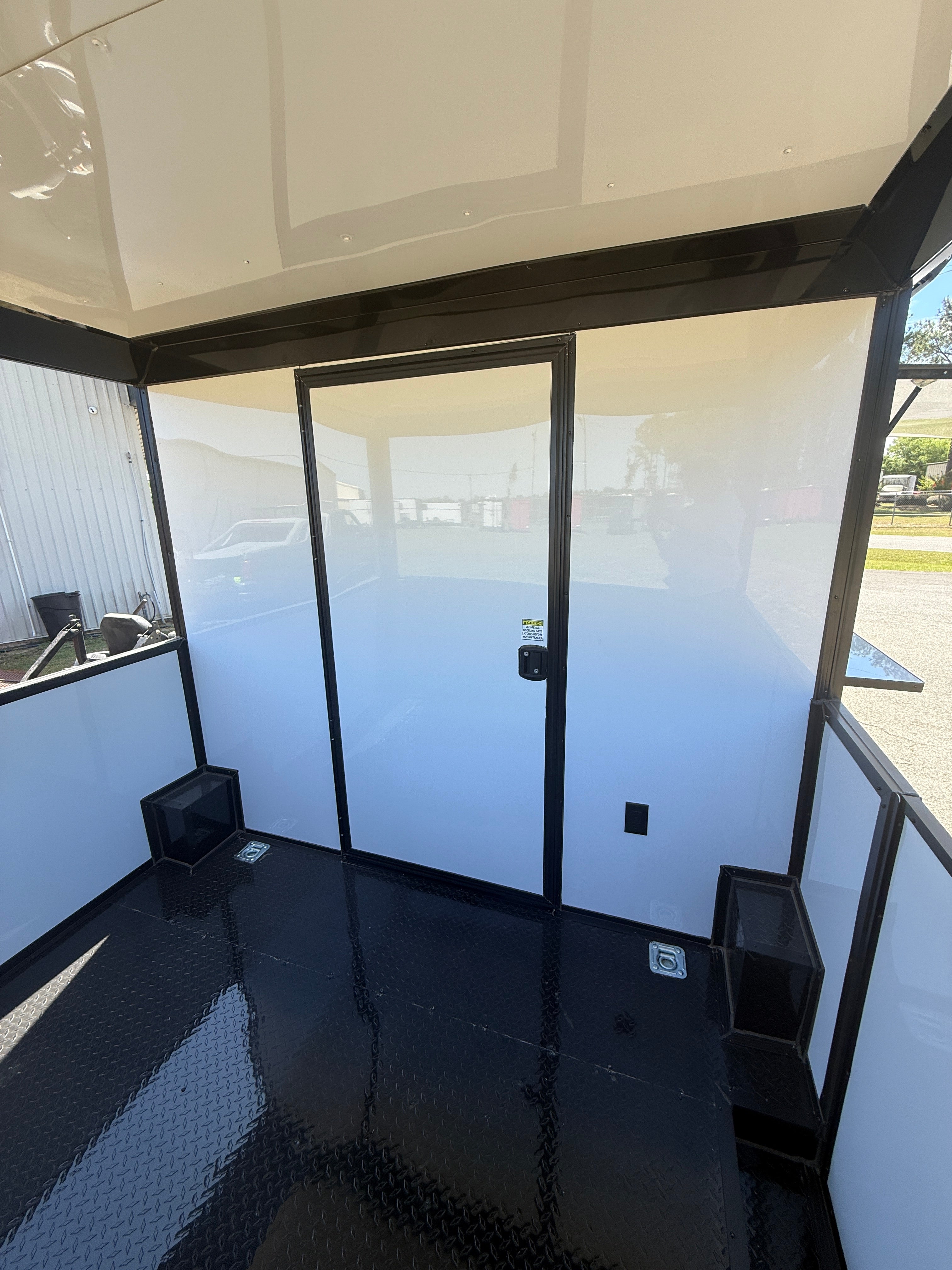 8.5X20TA White Concession Porch Trailer