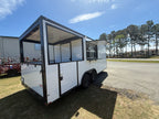 8.5X20TA White Concession Porch Trailer