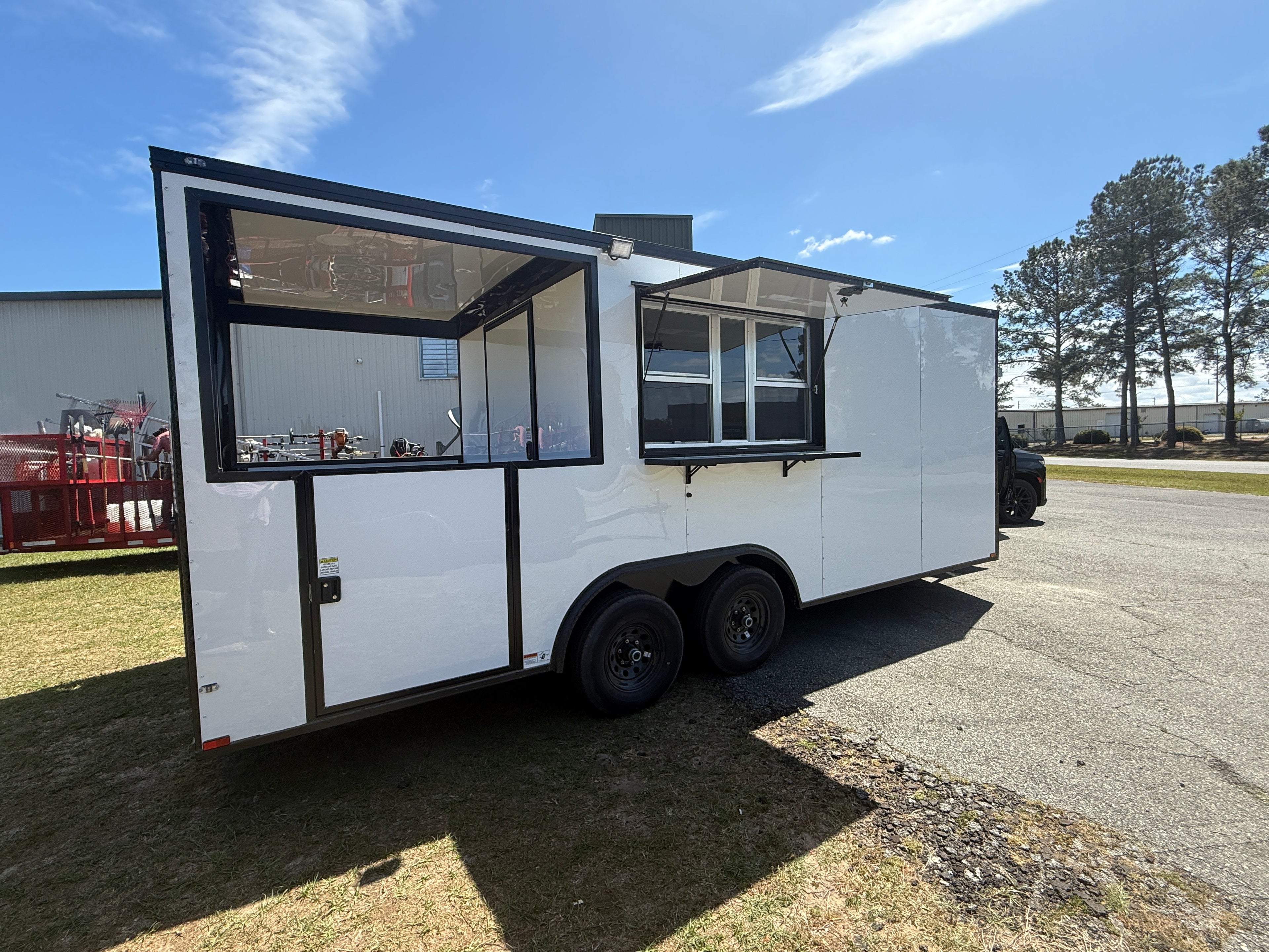 8.5X20TA White Concession Porch Trailer