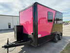 7X14TA Pink & Black Pet Grooming Trailer