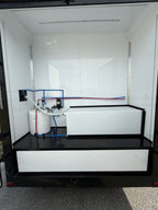 7X14TA Pink & Black Pet Grooming Trailer
