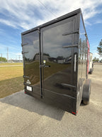 7X14TA Pink & Black Pet Grooming Trailer