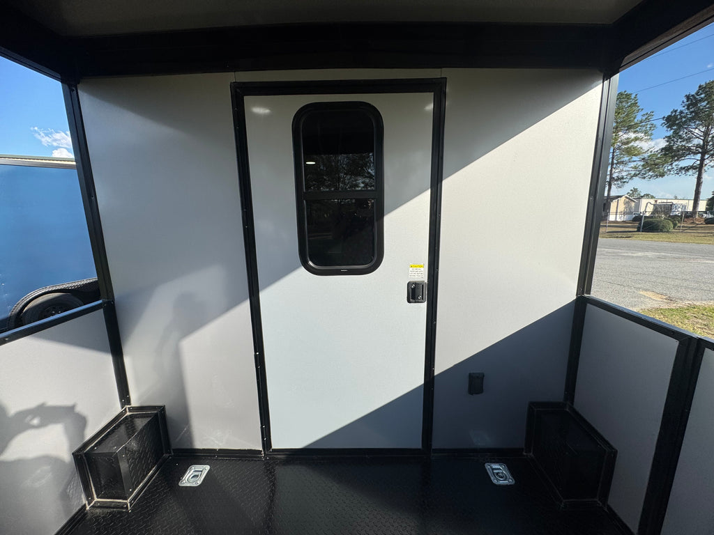 8.5X20TA Orange & Black Concession Porch Trailer