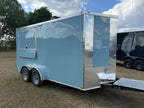 7X14TA Polar Blue Concession Trailer