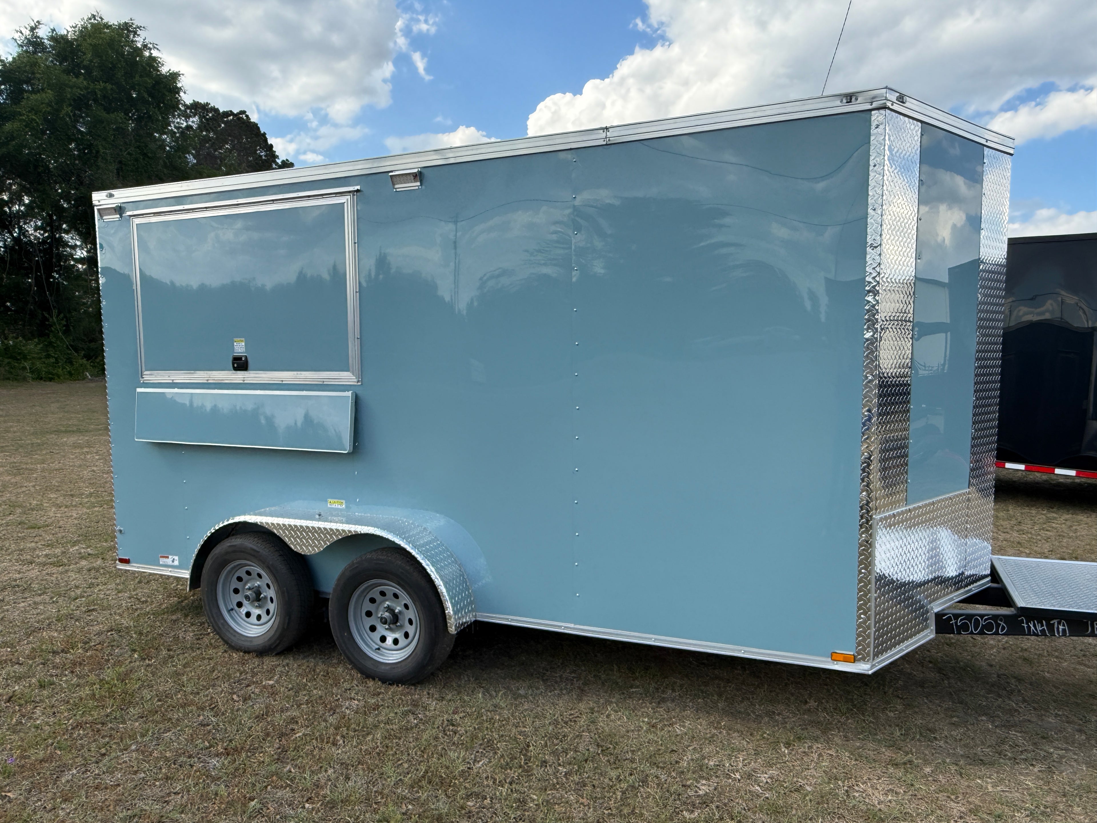 7X14TA Polar Blue Concession Trailer