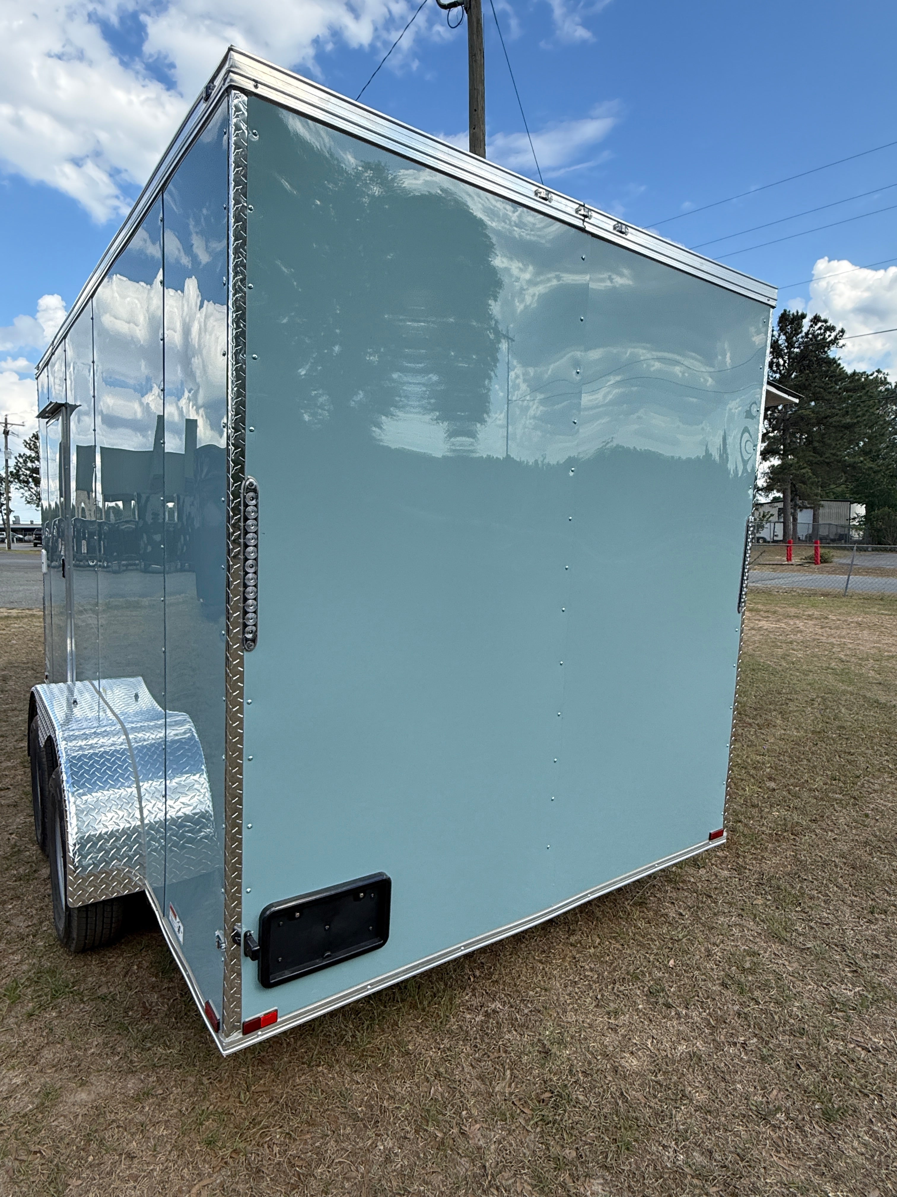 7X14TA Polar Blue Concession Trailer