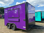 8.5X12TA Purple Concession Trailer